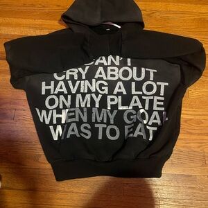 Small black graphic hoodie